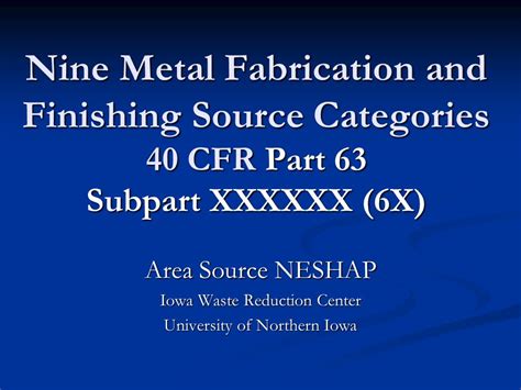 nine metal fabrication and finishing source categories|Metal Fabrication and Finishing Source Categories: National .